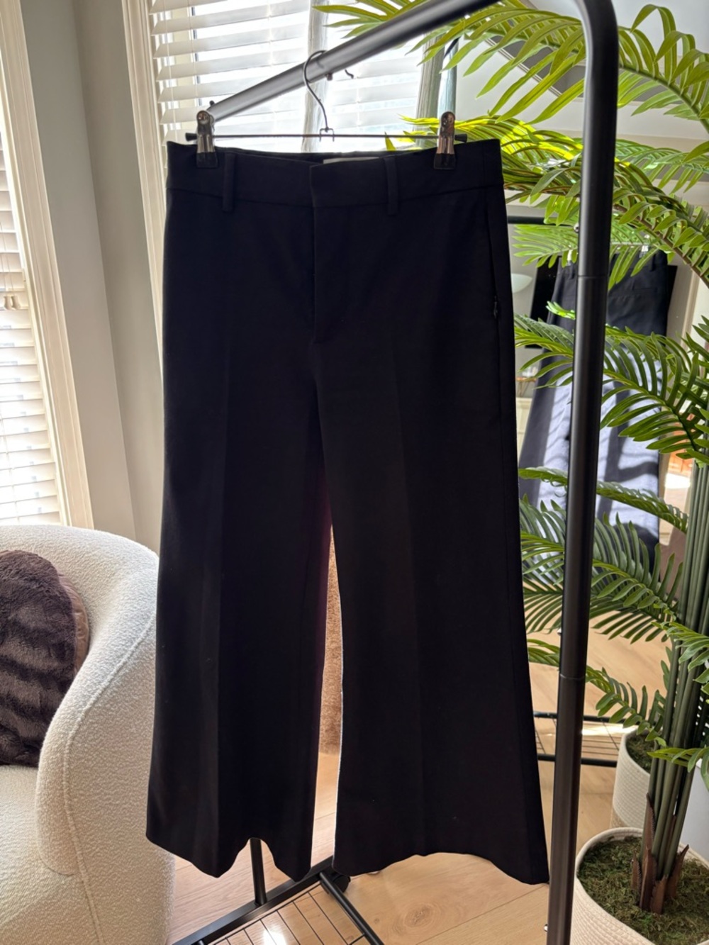 LA Palazzo Frame High-rise black Wide-Leg Pants - Picture 2 of 6